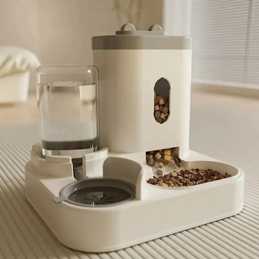 Automatic Feeder Cat Dog Food Bowl with Water Fountain Pet Large Food Storage Dispenser Container Puppy Pet Kitten Accessories