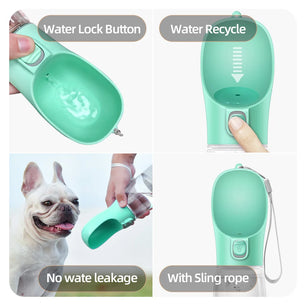 Portable Dog Water Bottle For Small Large Dogs Cat Outdoor Leakproof Walking Drinking Bowls Chihuahua French Bulldog Supplies