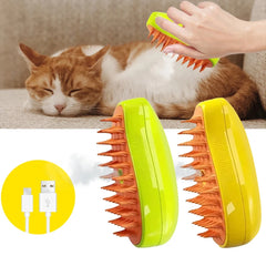 Cat Steam Brush Pet Massage Comb Cat Dog Grooming Comb 3 in 1 Electric Spray Cats Bath Brush Hair Brushes Grooming Pet Supplies