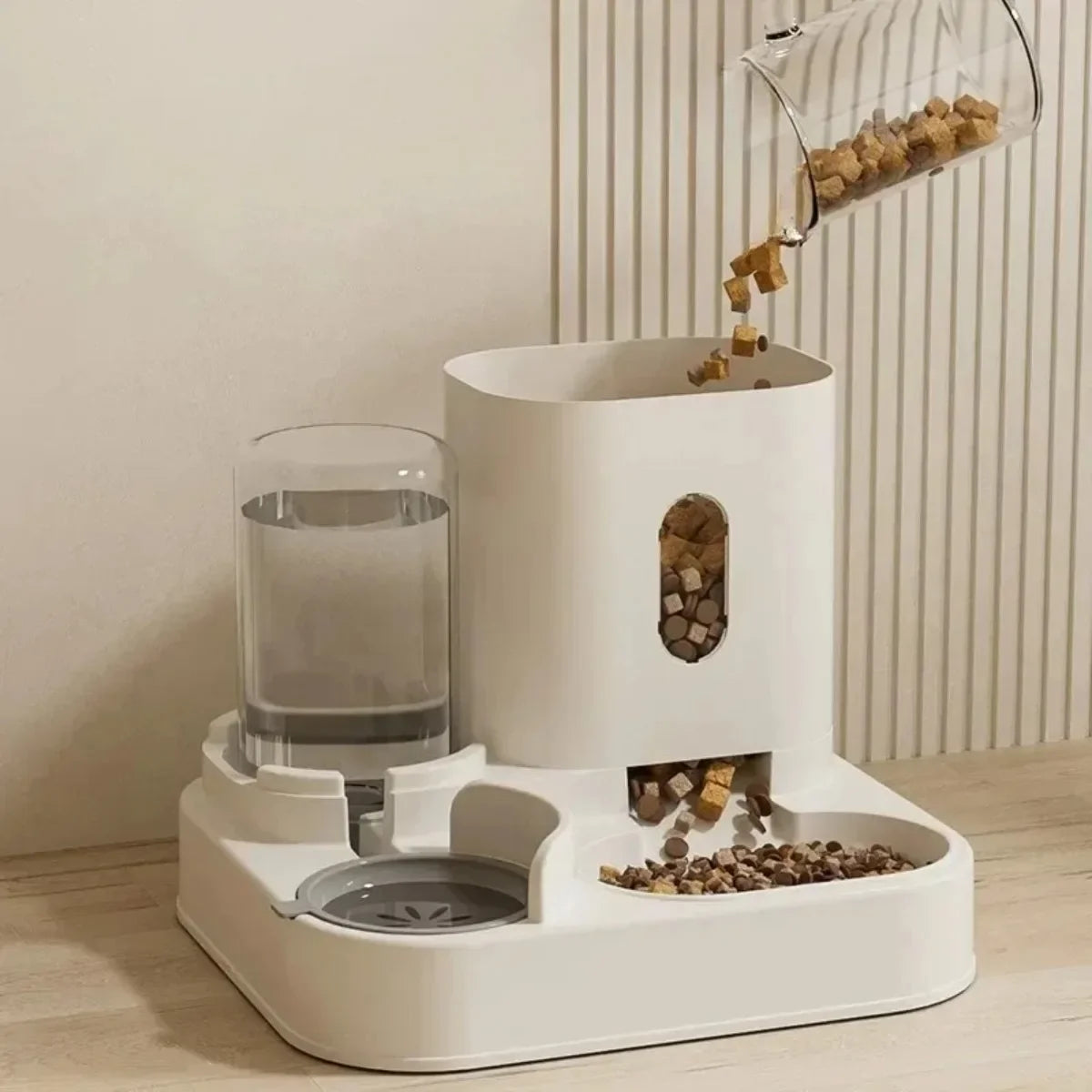 Automatic Feeder Cat Dog Food Bowl with Water Fountain Pet Large Food Storage Dispenser Container Puppy Pet Kitten Accessories